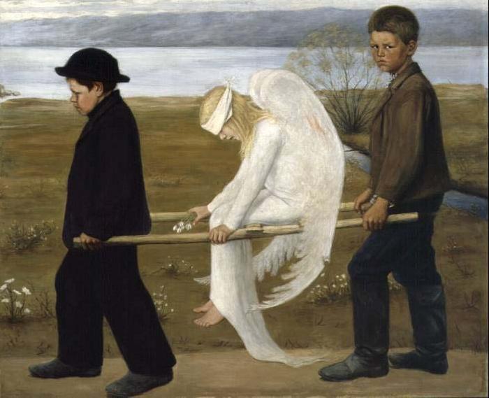 Hugo Simberg The Wounded Angel from 1903, oil painting image